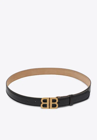Balenciaga Bb Logo Buckle Nappa Leather Belt