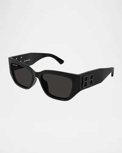 BALENCIAGA BB LOGO CAT EYE ACETATE SUNGLASSES