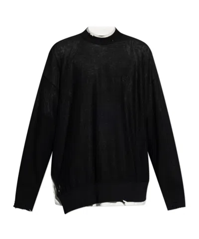 Balenciaga Sweater With A Vintage Effect In Black