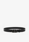 Balenciaga Adjustable Leather Belt With Single Loop In Black