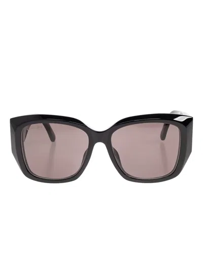 Balenciaga Bb Logo Rectangle Sunglasses In Black