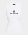 Balenciaga Ribbed Viscose Blend Tank Top