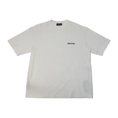 Balenciaga Bb Logo T-shirts White In Gray