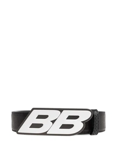 Balenciaga Bb Logo-plaque Belt In Orange