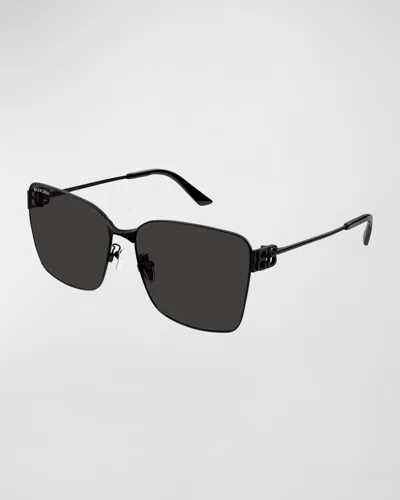 BALENCIAGA BB METAL SQUARE SUNGLASSES