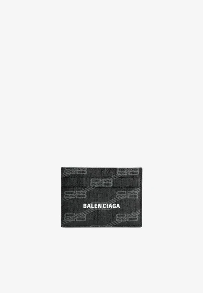 Balenciaga Bb Monogram Cardholder In Gray