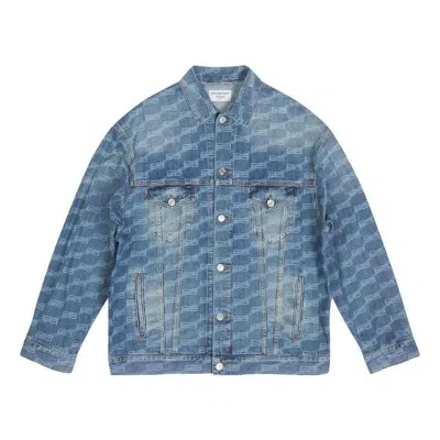 BALENCIAGA BALENCIAGA BB MONOGRAM LARGE FIT JACKET 'BLUE'