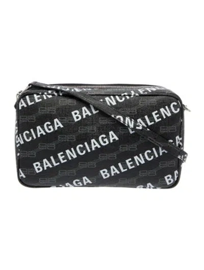 Pre-owned Balenciaga Bb Monogram Signature Medium Camera Bag Medium 2023 In Black