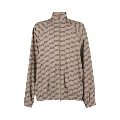 Pre-owned Balenciaga Bb Monogram Tracksuit Jacket 'beige/brown'