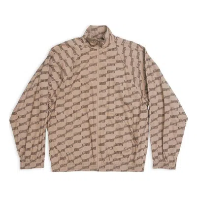 Balenciaga Bb Monogram Tracksuit Jacket Regular Fit 'beige Brown'