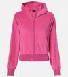 Balenciaga Women's Bb Motel Zip-up Hoodie Fitted In Dark Pink In Pink