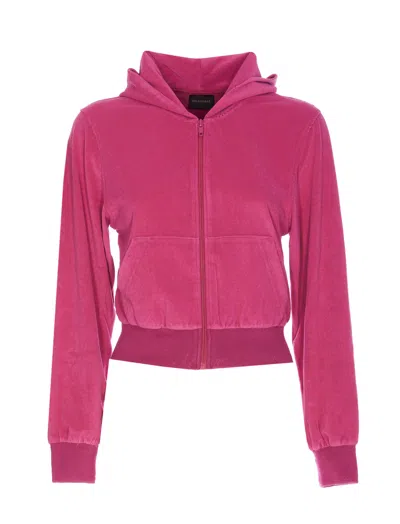 Balenciaga Small Fit Zip-up Hoodie In Pink