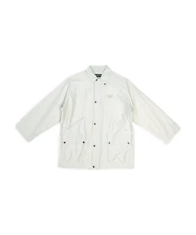 Balenciaga Bb Paris Icon Parka Coat In White