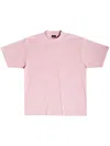 Balenciaga Bb Paris Rhinestone-embellished T-shirt In Pink