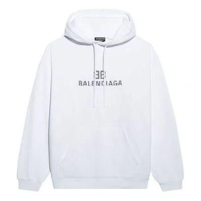 Balenciaga Bb Pixel Medium Fit Hoodie 'white'