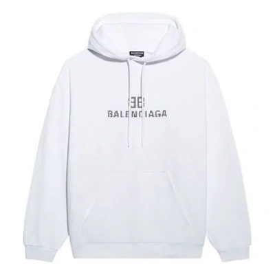 Balenciaga Bb Pixel Medium Fit Hoodie 'white'