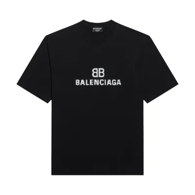 Pre-owned Balenciaga Bb Pixel Medium Fit T-shirt 'black/white'