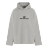 Balenciaga Bb Pixel Print Hoodie 'grey' In Gray