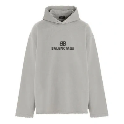 Balenciaga Bb Pixel Print Hoodie 'grey'