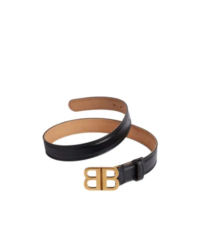 Balenciaga Bb Soft Belt In Black