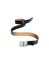 Balenciaga Bb Soft Leather Belt In Black