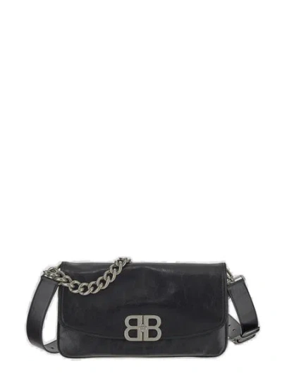 Balenciaga Bb Soft Flap Bag In Black