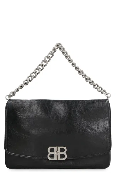 Balenciaga Bb Soft Flap Shoulder Bags Black