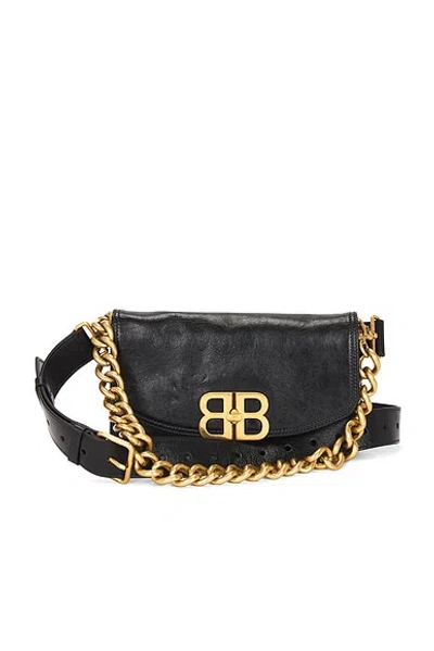 Pre-owned Balenciaga Bb Soft Flap Small Bag In Black