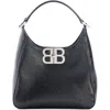 BALENCIAGA BALENCIAGA BB SOFT LAMBSKIN LEATHER HOBO BAG