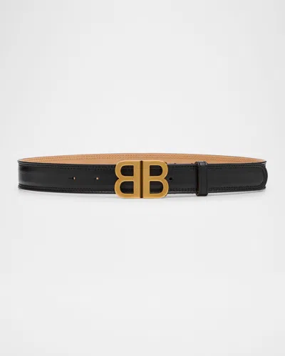 Balenciaga Bb Soft Leather Belt