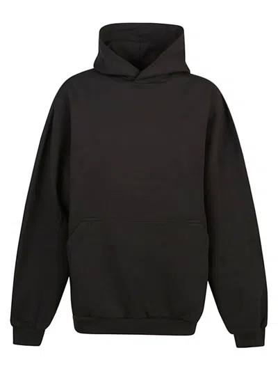 Balenciaga Bb Strass Cotton Hoodie In Black