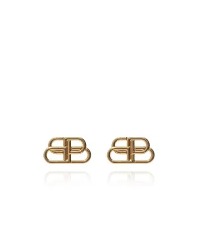 Balenciaga Bb Stud Earrings In Yellow