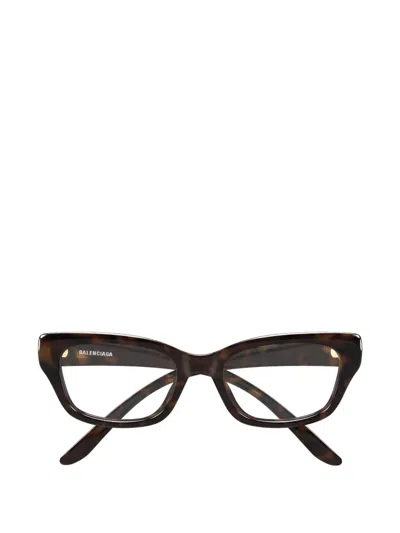 Balenciaga Bb Tortoiseshell-effect Glasses In Brown