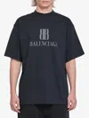 Balenciaga Cotton Distressed Oversized Crew Neck T-shirt In Black