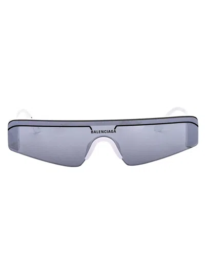 Balenciaga Womens White Bb0003s Rectangle-frame Sunglasses