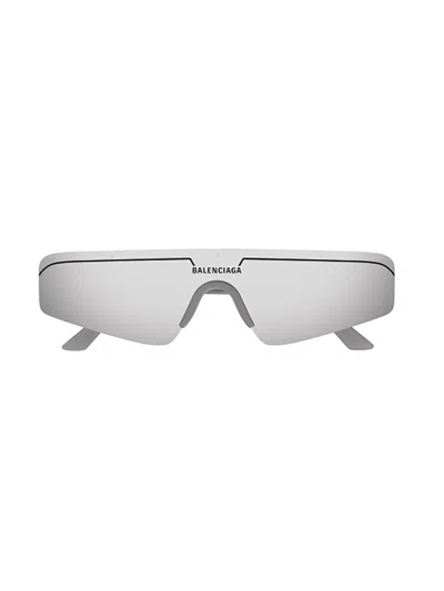 Balenciaga Bb0003s Sunglasses In 011 Grey Grey Silver