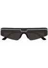 Balenciaga Bb0003s Black Sunglasses In Black Black Grey
