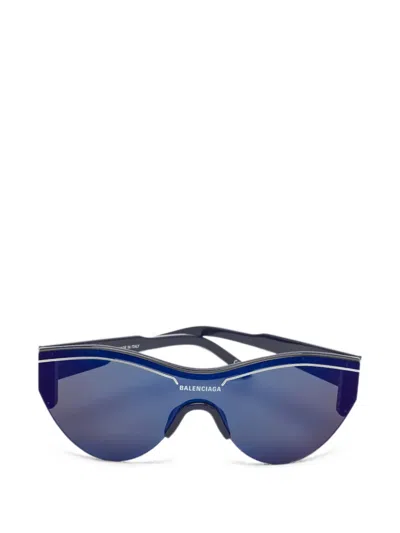 Pre-owned Balenciaga Bb0004s Cat-eye Sunglasses In Blue