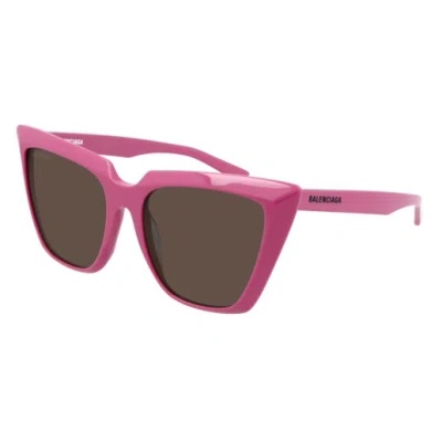 Pre-owned Balenciaga Bb0046s 005 Pink/brown Women's Sunglasses