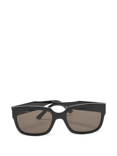 Pre-owned Balenciaga Bb0049s Square Sunglasses In Black