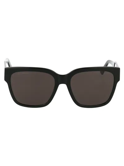 Balenciaga Bb0056s Sunglasses In 001 Black Black Grey