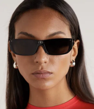 Pre-owned Balenciaga Bb0080s-001 Sunglass Black Black Grey Sunglasses