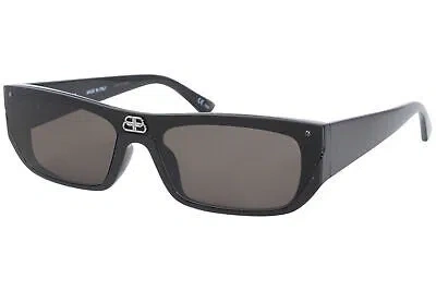 Pre-owned Balenciaga Bb0080s-001 Sunglass Black Black Grey Sunglasses In Gray