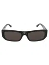 Balenciaga Bb0080s Sunglasses In 001 Black Black Grey