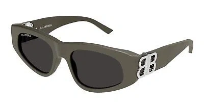 Pre-owned Balenciaga Bb0095s-023 Brown Silver Sunglasses In Gray