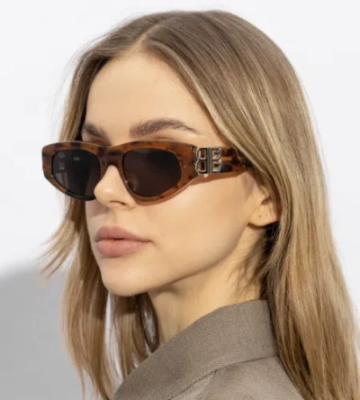 Pre-owned Balenciaga Bb0095s-024 Havana Sunglasses