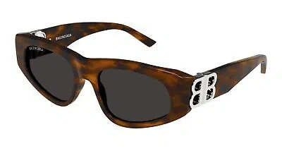 Pre-owned Balenciaga Bb0095s-024 Havana Sunglasses In Gray