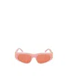 Balenciaga Bb0095s Rectangle-frame Sunglasses In Pink