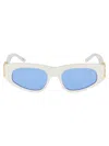 Balenciaga Gafas De Sol - Blanco In 004 White Gold Light Blue