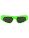 Balenciaga 0095s Dynasty Cat-eye Acetate Sunglasses In 009 Green Silver Grey